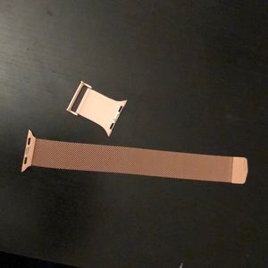 Rose gold Apple Watch band